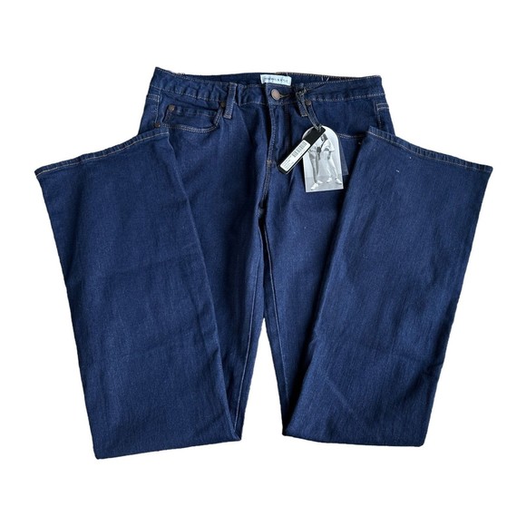 Kendall Kylie Jeans Kurvy Mid Rise Baby Boot Jean Size 9/10 Dark Wash - Picture 9 of 13